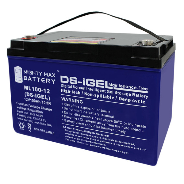 Mighty Max Battery 12V 100AH GEL Battery Replacement for Kaddy E-Caddy Golf Cart ML100-12GEL3
